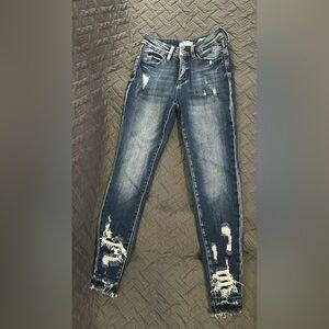 KanCan Dark Blue Distressed Skinny Jeans